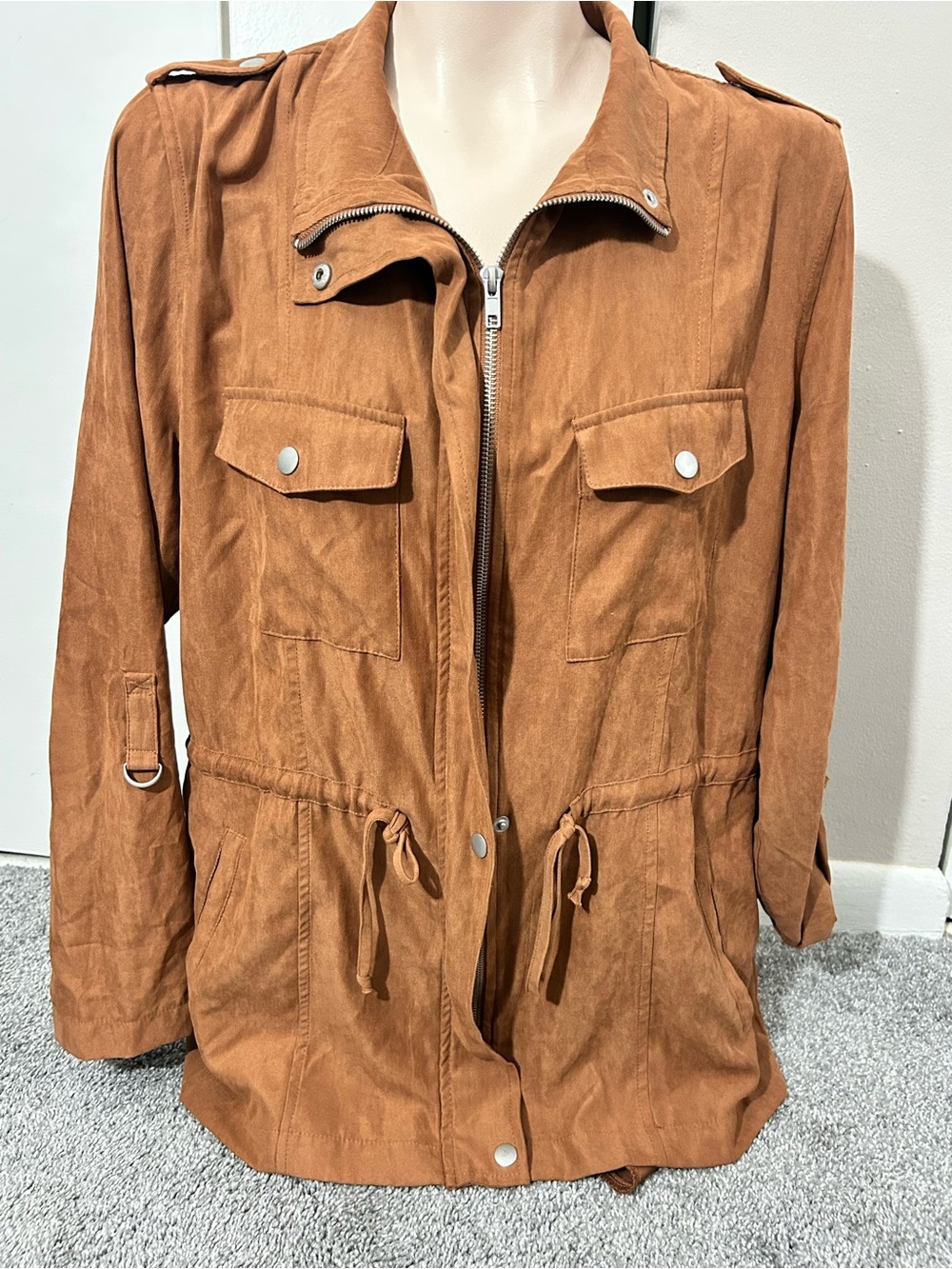 Staccato Rust Tan Drawstring Utility Jacket